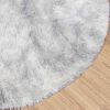 vidaXL Teppich Shaggy Hochflor NAVARRA Silbergrau 120x120 cm Polyester