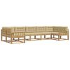 vidaXL Outdoor-Sofagarnitur 7 Stk. Wei&szlig; und Beige
