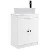 vidaXL Badezimmerschrank mit Waschbecken Wei&szlig; 54 x 35 x 83 cm