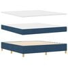 vidaXL Boxspringbett mit Matratze mit Kopfteil Blau 200 x 180 cm Stoff