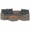vidaXL Sofa Set 6 stk. Grau und Dunkelgrau Polyrattan und Stahl
