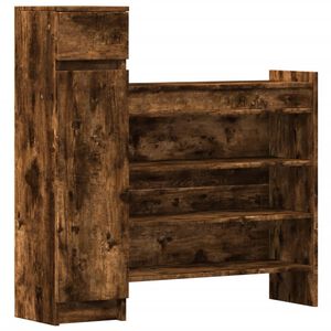 vidaXL Schuhschrank R&auml;uchereiche 100,5x28x100 cm Holzwerkstoff