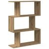 vidaXL Raumteiler-B&uuml;cherregal 3 F&auml;cher Artisan-Eiche 70x24x97 cm
