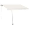 vidaXL Standmarkise Manuell Einziehbar 350x250 cm Creme
