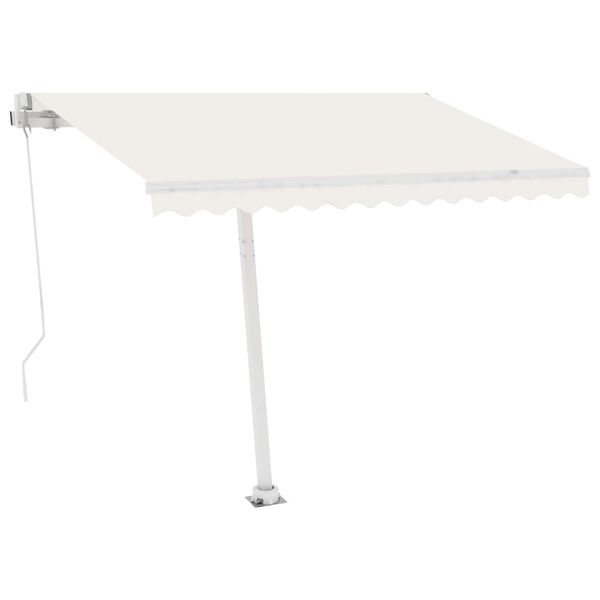 vidaXL Standmarkise Manuell Einziehbar 350x250 cm Creme