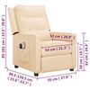 vidaXL Massagesessel Elektrisch Creme Stoff