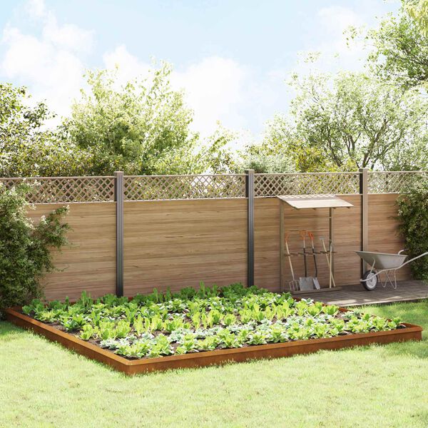 vidaXL Schneckenzauns 20 pcs Rostig Wetterfeststahl