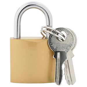 vidaXL U Schloss mit Schl&uuml;sseln 12 Stk. Messing Eisen