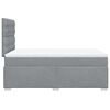 vidaXL Boxspringbett mit Matratze Hellgrau 120x190 cm Stoff