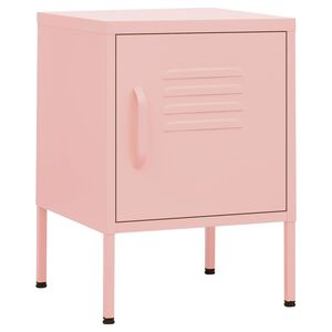 vidaXL Nachttisch Rosa 35x35x51 cm Stahl