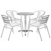 vidaXL 5-tlg. Garten-Essgruppe Aluminium Silbern