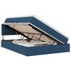 vidaXL LED-Speicherbett mit Matratze Blau 140 x 200 cm Stoff
