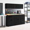 vidaXL Garagen-Wandschrank Schwarz Holzwerkstoff
