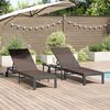 vidaXL Sonnenliege 2-Person 3 pcs Braun 40 x 39 x 40,5 cm Poly-Rattan