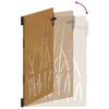 vidaXL Gartentor 100x150 cm Cortenstahl Gras-Design