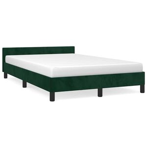 vidaXL Bettgestell ohne Matratze Dunkelgr&uuml;n 120x190 cm Samt