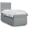 vidaXL Boxspringbett mit Matratze Hellgrau 80x200 cm Stoff
