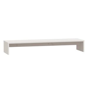 vidaXL Monitorst&auml;nder Wei&szlig; 100x27x15 cm Massivholz Kiefer