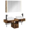 vidaXL Badezimmerschrank-Set 4 stk. Altholz Holzwerkstoff