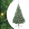 vidaXL K&uuml;nstlicher vorbeleuchteter Weihnachtsbaum Gr&uuml;n 210 cm PVC