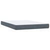 vidaXL Boxspringbett mit Matratze Dunkelgrau 140x220 cm Samt