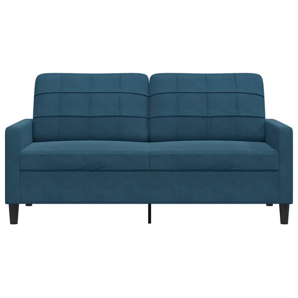 vidaXL 2-Sitzer-Sofa Blau 140 cm Samt
