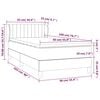 vidaXL Boxspringbett mit Matratze Hellgrau 90x200 cm Stoff