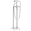vidaXL Freistehende Badewannenarmatur Edelstahl 99,5 cm Silbern