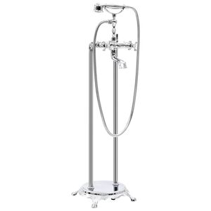 vidaXL Freistehende Badewannenarmatur Edelstahl 99,5 cm Silbern