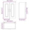 vidaXL Küchenwandschrank mit Regal Braun Eichen-Optik 60 x 31 x 80 cm