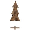 vidaXL Weihnachtsbaum mit St&auml;nder Braun 90 cm Massivholz Teak