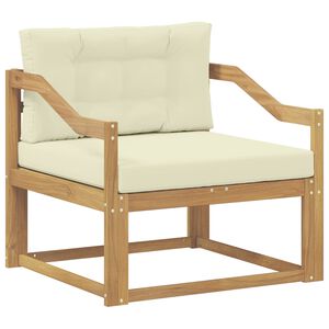 vidaXL Outdoor Mittelsofa Polyester Wei&szlig;