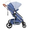 vidaXL 2-in-1-Kinderwagen Marineblau Aluminium