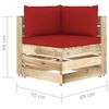 vidaXL 8-tlg. Garten-Lounge-Set mit Kissen Gr&uuml;n Impr&auml;gniertes Holz