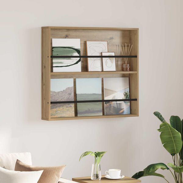 vidaXL Magazinregal Artisan-Eiche 80 x 12 x 70 cm Holzwerkstoff