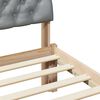 vidaXL Bettgestell Braun und hellgrau 180 x 200 cm Massivholz Kiefer