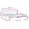 vidaXL Bett mit Matratze Dunkelgrau 200x200 cm Samt