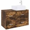 vidaXL Badezimmerm&ouml;bel-Set 2 pcs Ger&auml;ucherte Eiche Holzwerkstoff