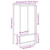 vidaXL Schrank mit Schublade Artisan-Eiche 55,5x34x119,5 cm