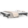 vidaXL Tagesbett Ausziehbar Grau 2x(90x200) cm Massivholz Kiefer