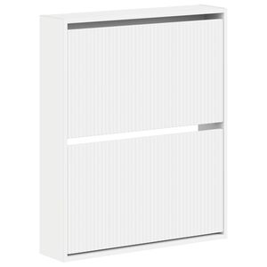 vidaXL Wandmontierter Schuhschrank ARNHEM 71 x 17 x 86 cm Wei&szlig;