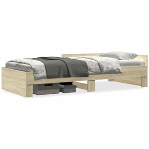 vidaXL Bettgestell ohne Matratze Sonoma-Eiche 100x200 cm Holzwerkstoff