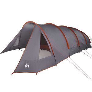 vidaXL Tunnelzelt f&uuml;r 6 Personen Grau und Orange 890 x 470 x 220 cm