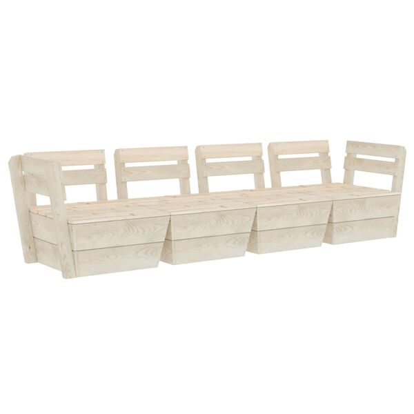 vidaXL Garten-Palettensofa 4-Sitzer Imprägniertes Fichtenholz