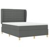 vidaXL Boxspringbett mit Matratze Dunkelgrau 90x190 cm Dunkelgrau
