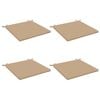 vidaXL 4-teilige Sitzkissen SOEST 4 stk. 100 % Polyester Sand