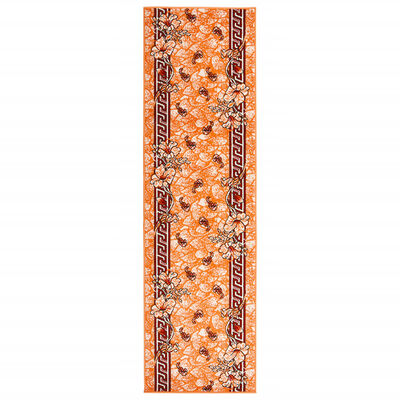 vidaXL Teppichläufer BCF Terrakottarot 100x450 cm