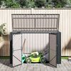 vidaXL Gartenlagerbox Schwarz 214 x 82 x 132 cm Stahl