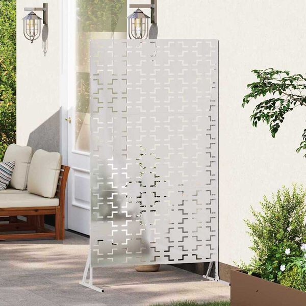 vidaXL Sichtschutz Grau 100 x 50 x 180 cm Stahl