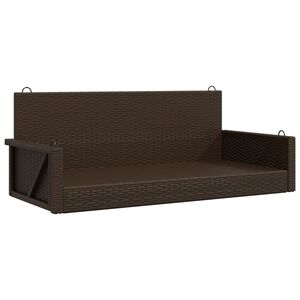 vidaXL H&auml;ngebank Braun 119x56x48 cm Poly Rattan